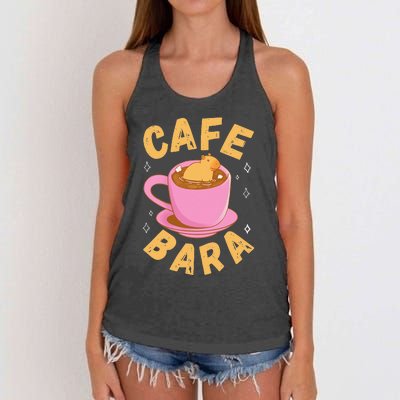 Boy who loves Capybaras South American Capybara  Women's Knotted Racerback Tank