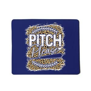 Baseball Womens Leopard Pattern Softball Baseball Mousepad