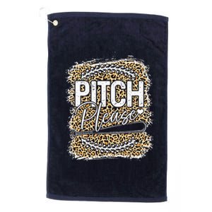 Baseball Womens Leopard Pattern Softball Baseball Platinum Collection Golf Towel