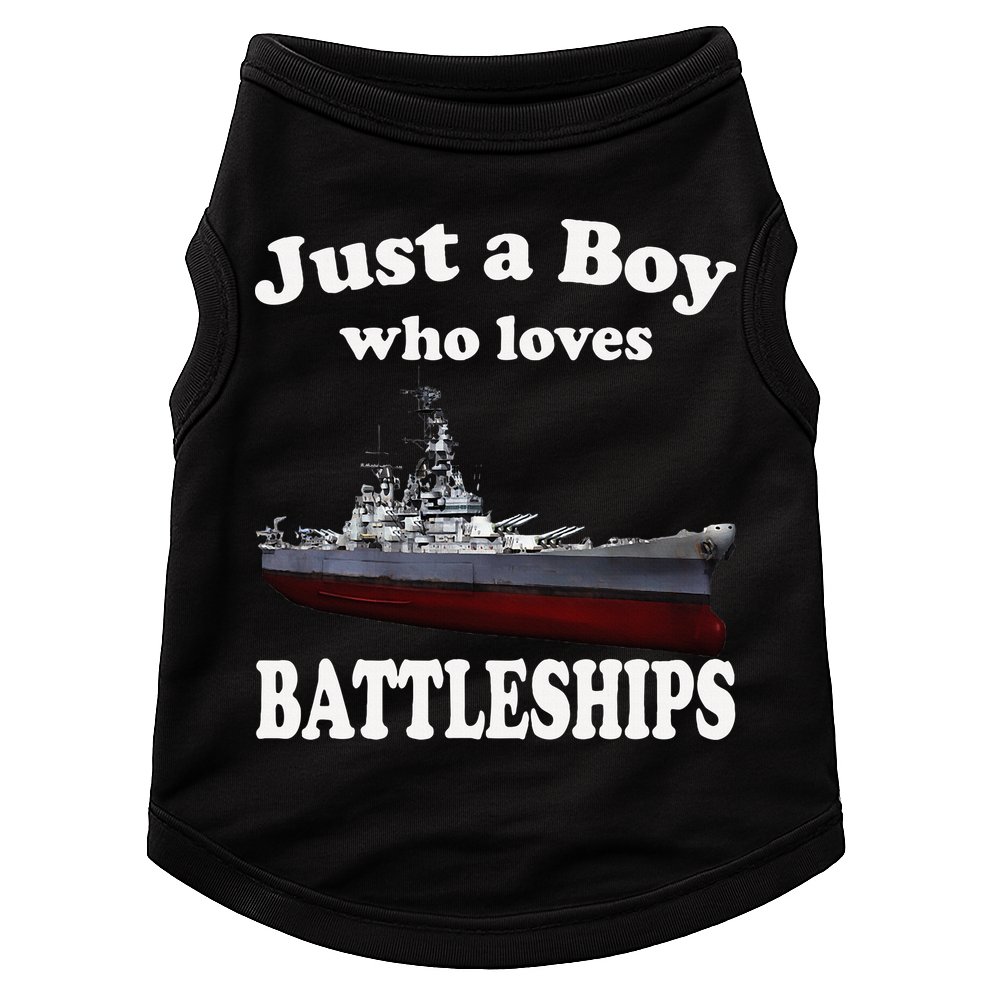 Boy Who Loves Battleship Uss New Jersey Bb62 Ww2 Warship Doggie Tank
