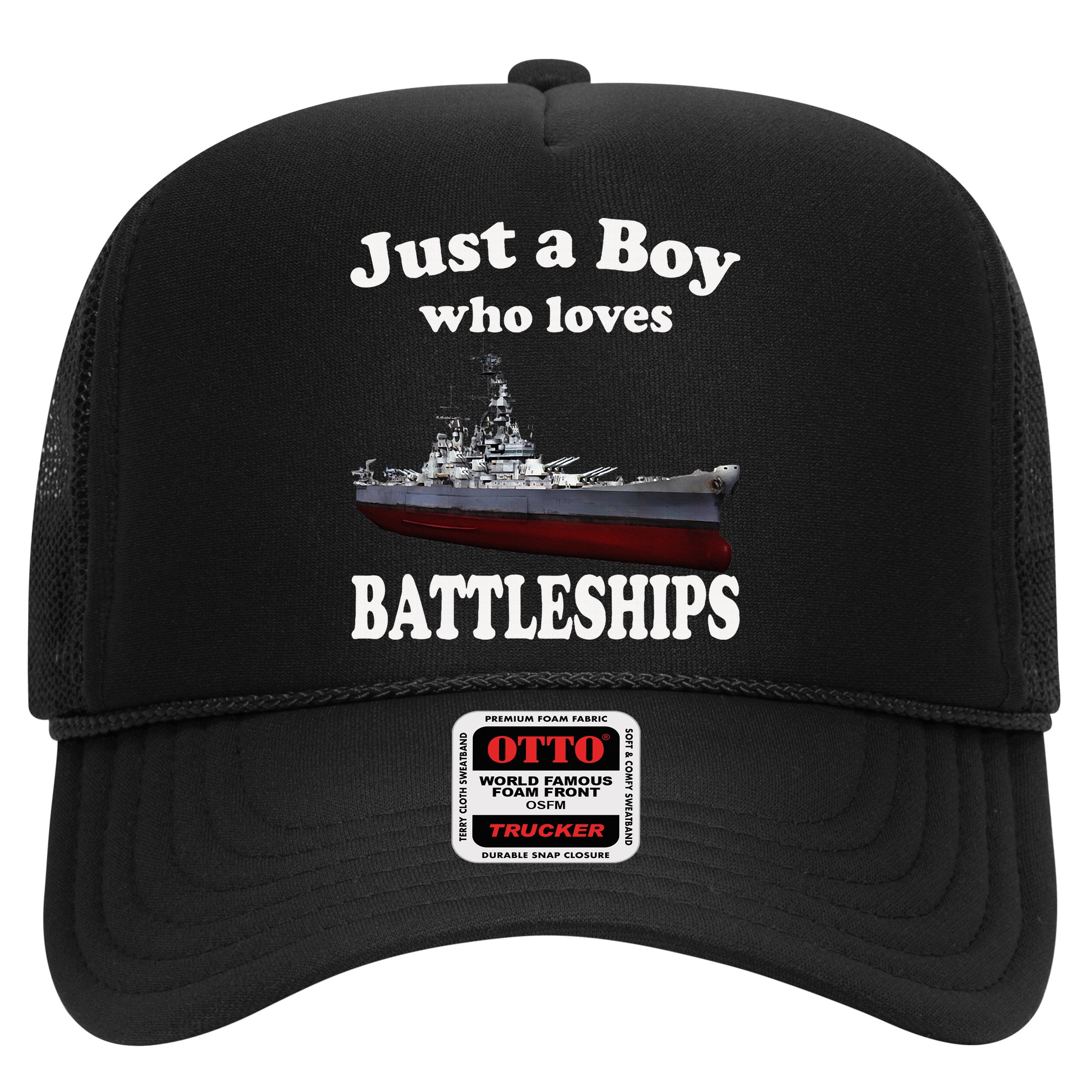 Boy Who Loves Battleship Uss New Jersey Bb62 Ww2 Warship Hat