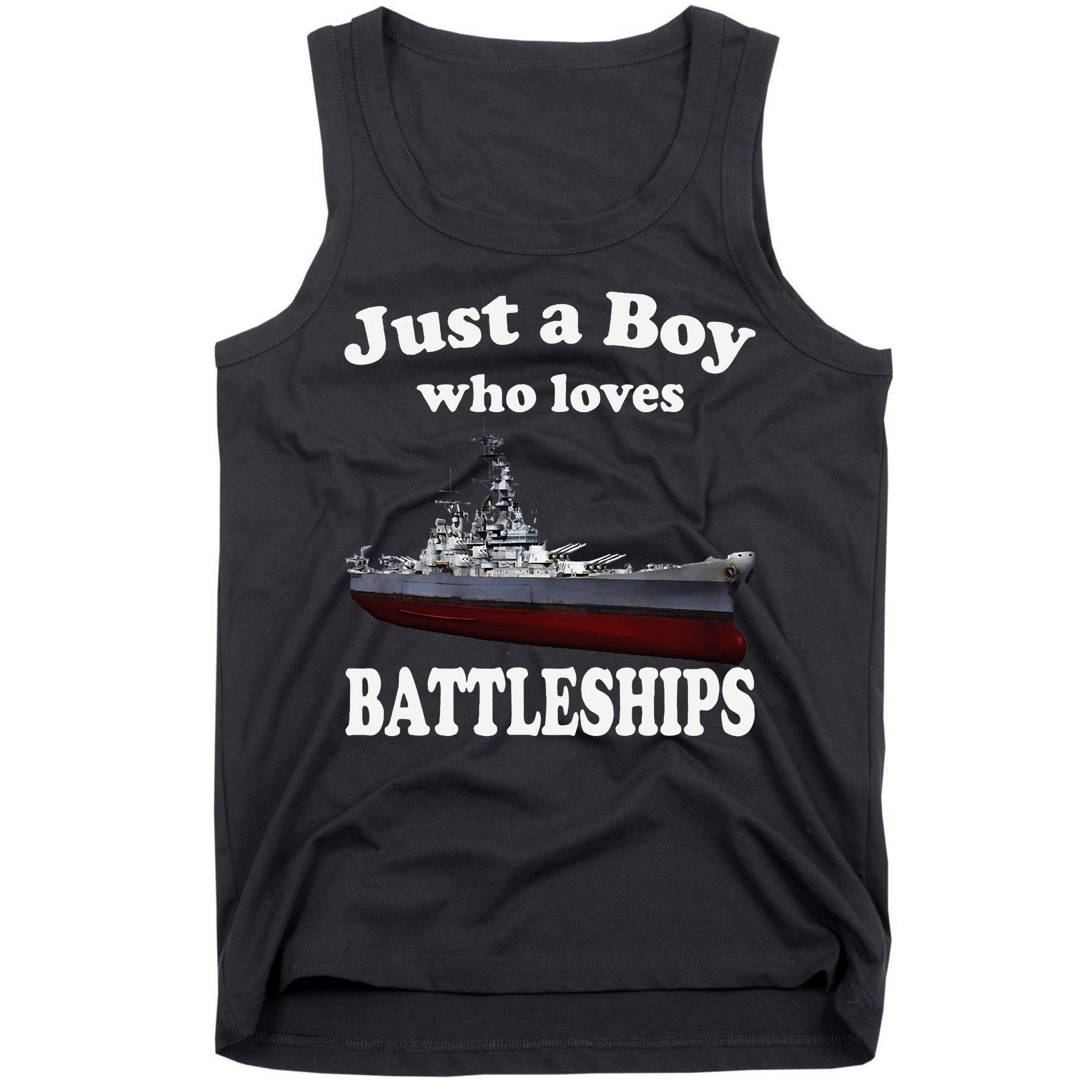 Boy Who Loves Battleship Uss New Jersey Bb62 Ww2 Warship Tank Top