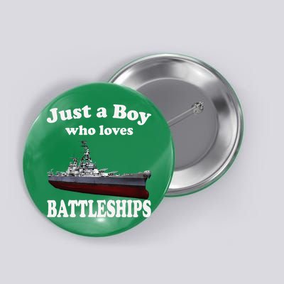 Boy Who Loves Battleship Uss New Jersey Bb62 Ww2 Warship Button