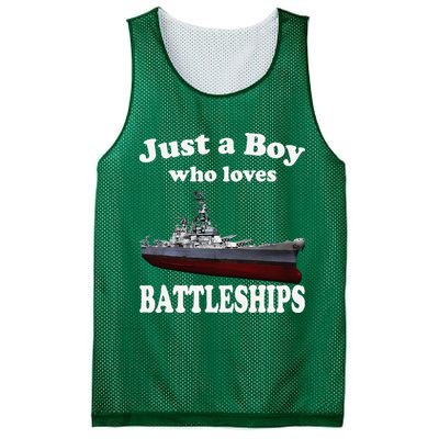 Boy Who Loves Battleship Uss New Jersey Bb62 Ww2 Warship Mesh Reversible Basketball Jersey Tank