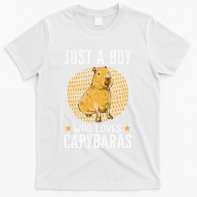 Boy who loves Capybaras South American Capybara  T-Shirt