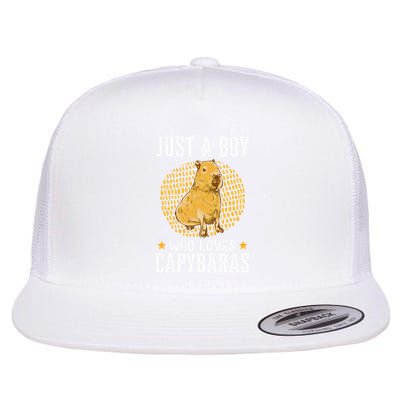 Boy who loves Capybaras South American Capybara  Flatbill Hat