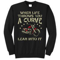 Biker When Life Throws You A Curve Motorcycle Sweatshirt