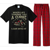 Biker When Life Throws You A Curve Motorcycle Pajama Set