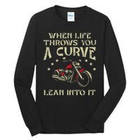 Biker When Life Throws You A Curve Motorcycle Tall Long Sleeve T-Shirt