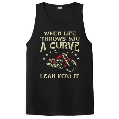 Biker When Life Throws You A Curve Motorcycle PosiCharge Competitor Tank