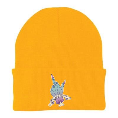 Badass Witch Middle Finger Knit Cap Winter Beanie