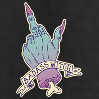 Badass Witch Middle Finger Cool Comfort Performance Bucket Hat