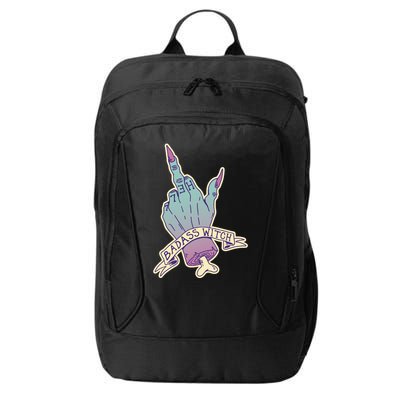 Badass Witch Middle Finger City Backpack
