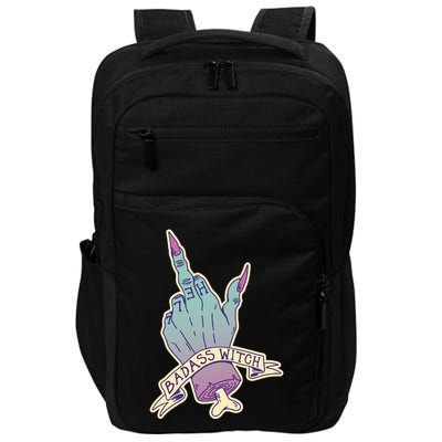 Badass Witch Middle Finger Impact Tech Backpack
