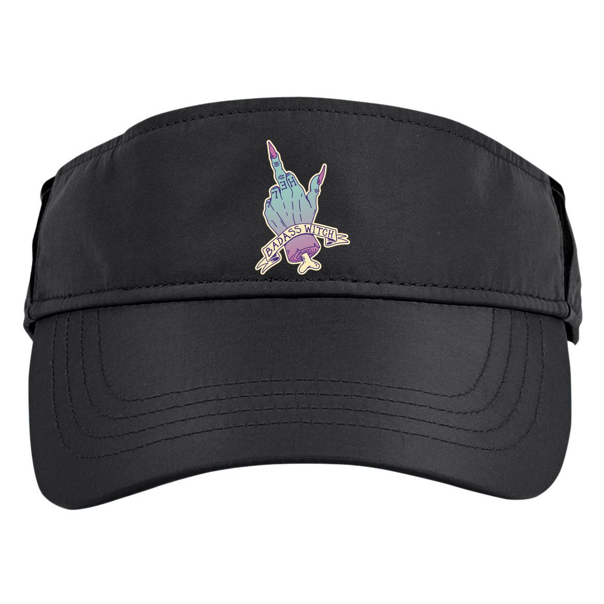 Badass Witch Middle Finger Adult Drive Performance Visor