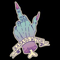 Badass Witch Middle Finger 16 in Basic Backpack