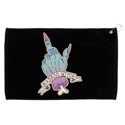 Badass Witch Middle Finger Grommeted Golf Towel