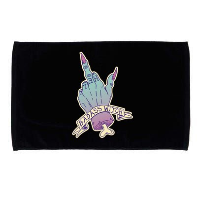 Badass Witch Middle Finger Microfiber Hand Towel