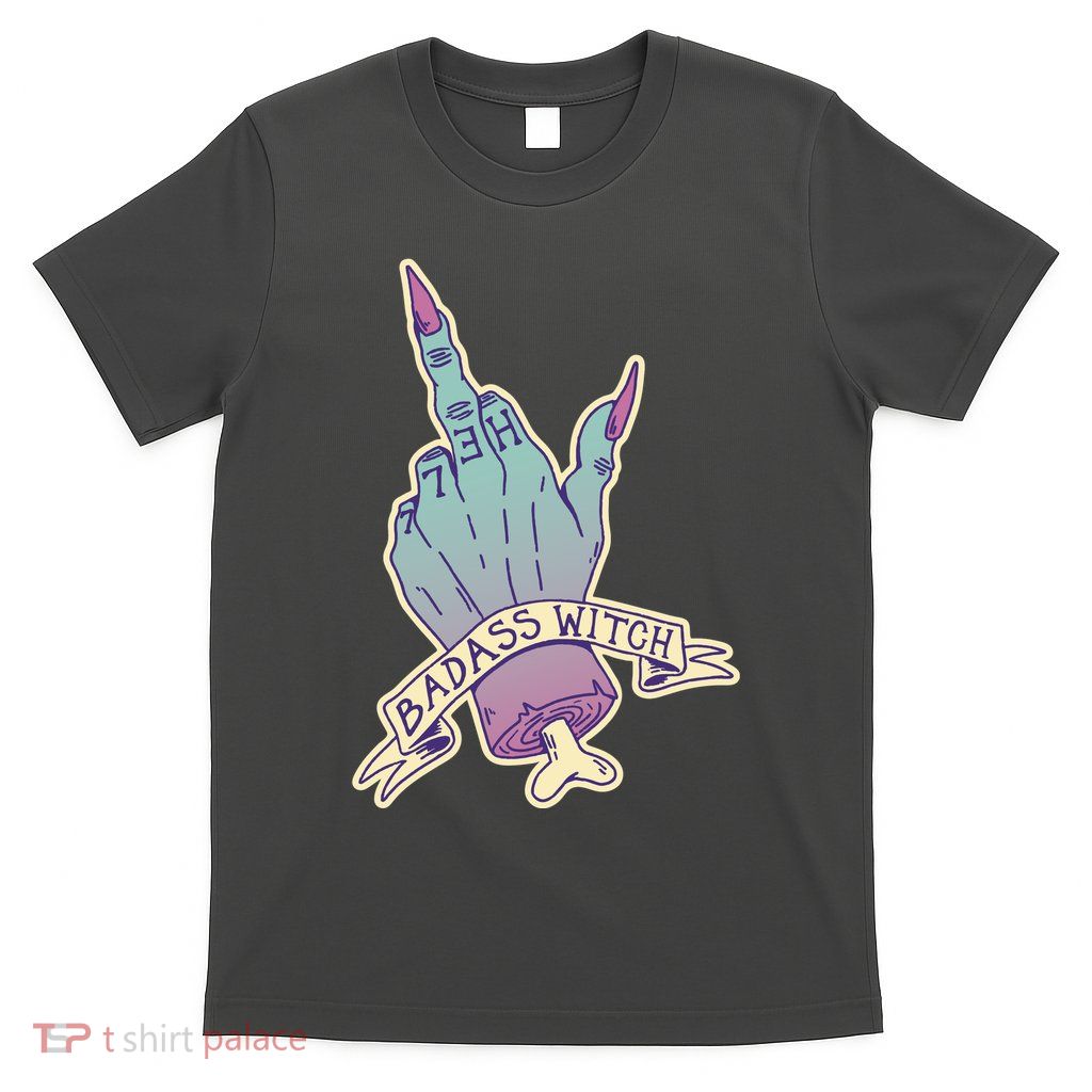 Badass Witch Middle Finger T-Shirt