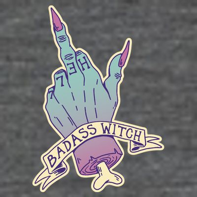 Badass Witch Middle Finger T-Shirt