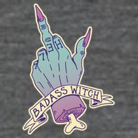 Badass Witch Middle Finger Tall T-Shirt