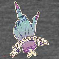 Badass Witch Middle Finger Flatbill Hat