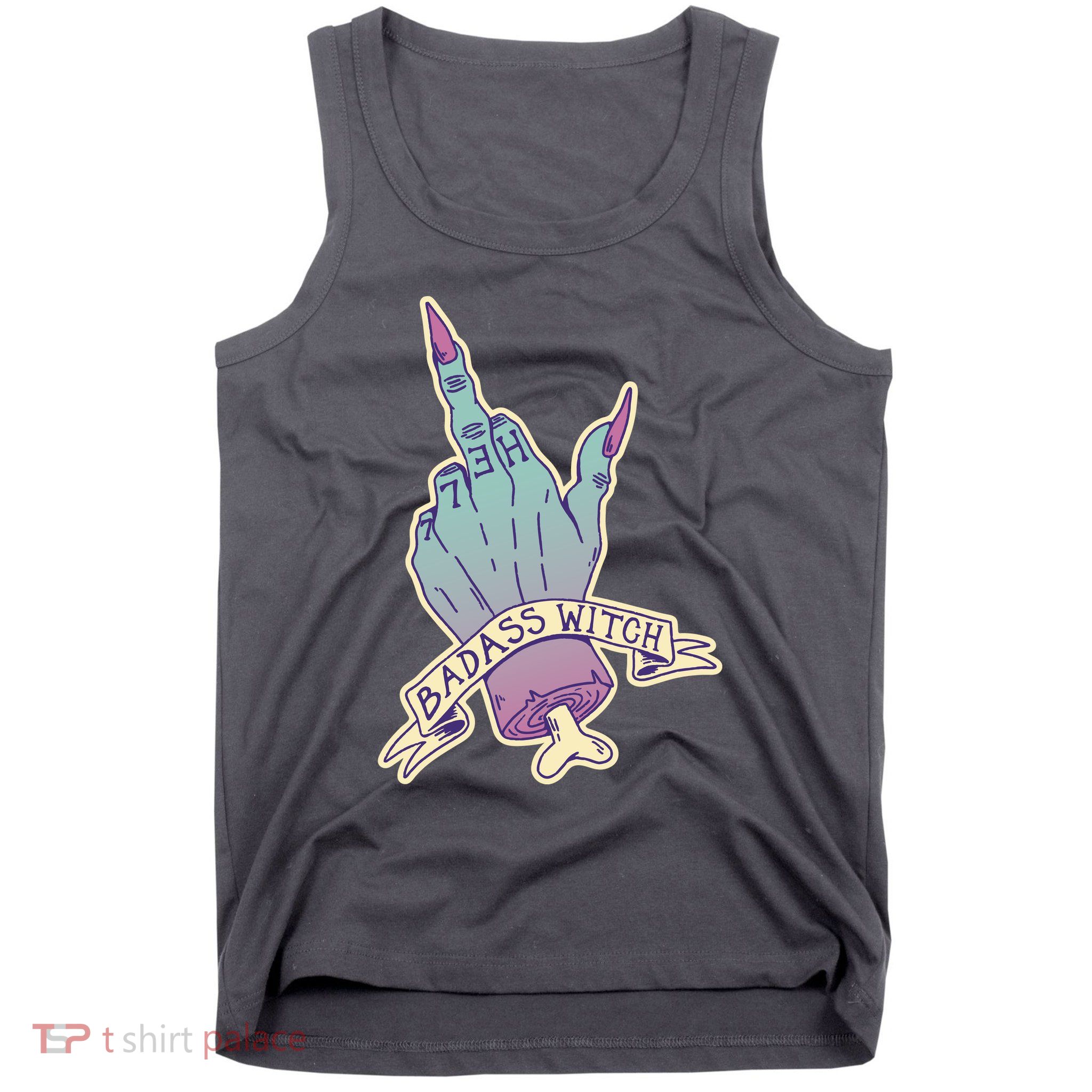 Badass Witch Middle Finger Tank Top
