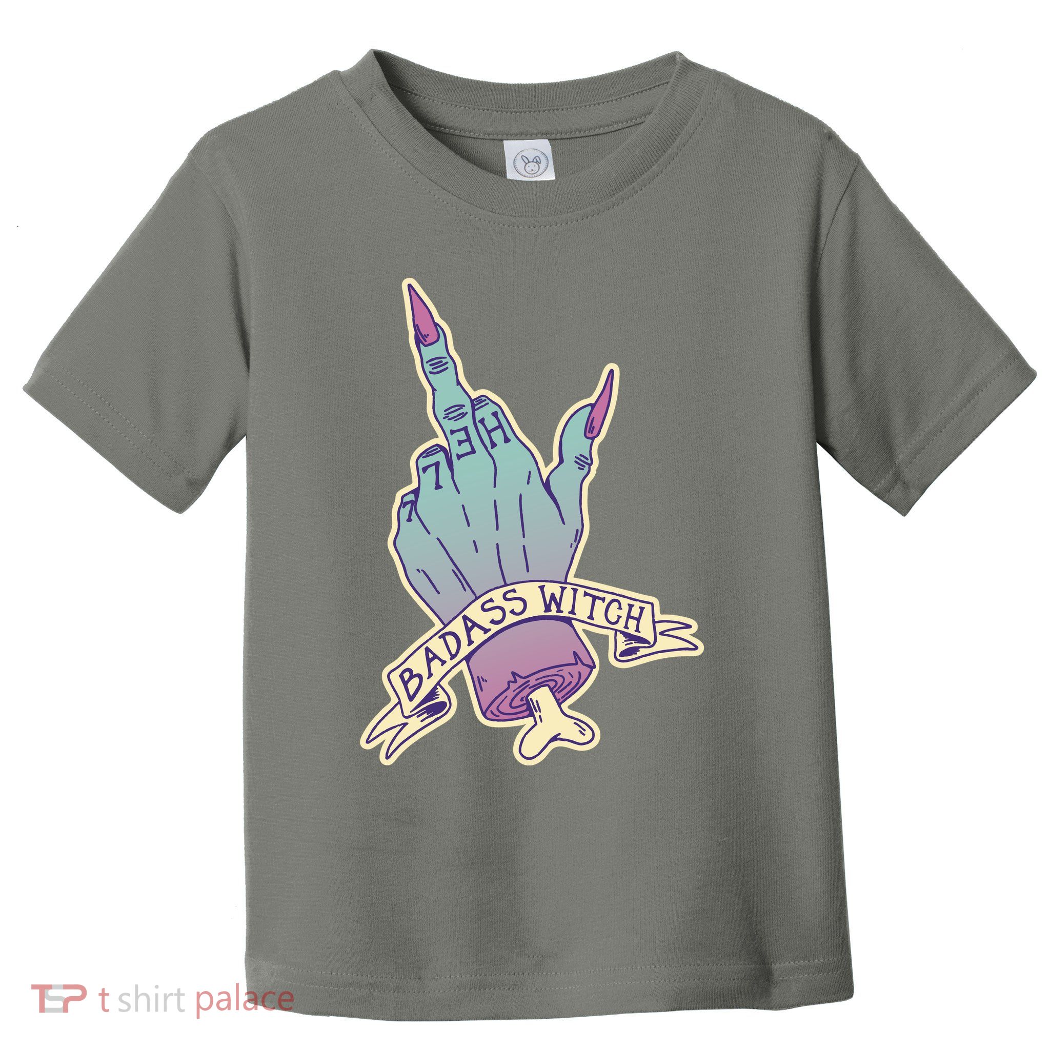 Badass Witch Middle Finger Toddler T-Shirt