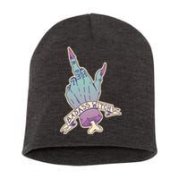 Badass Witch Middle Finger Short Acrylic Beanie