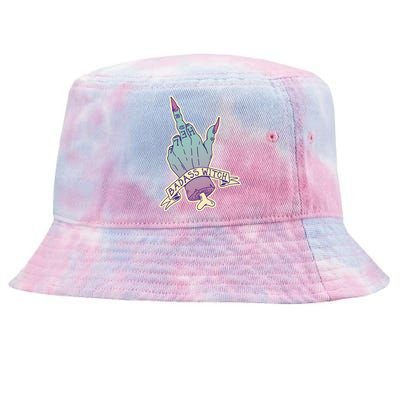 Badass Witch Middle Finger Tie-Dyed Bucket Hat