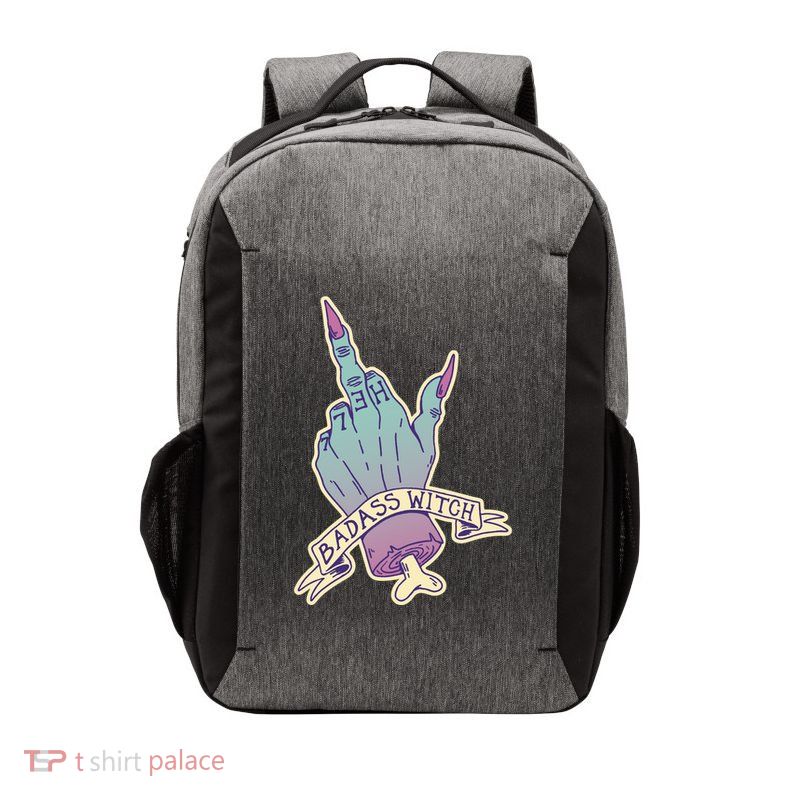 Badass Witch Middle Finger Vector Backpack