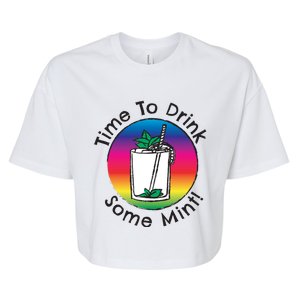 Bourbon Whiskey Mint Julep Mojito Rum Vacation Day Ing Gift Bella+Canvas Jersey Crop Tee