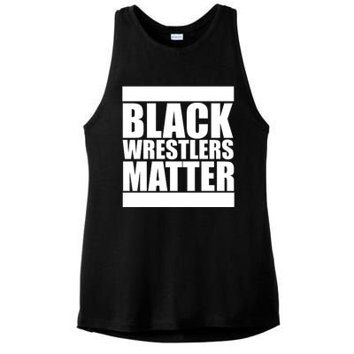 Black Wrestlers Matter Ladies PosiCharge Tri-Blend Wicking Tank