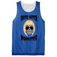 Basic Witch Momster Sugar Skull Blonde Mom Funny Mother Gift Mesh Reversible Basketball Jersey Tank