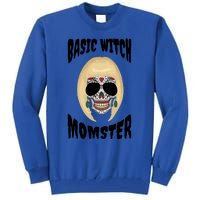 Basic Witch Momster Sugar Skull Blonde Mom Funny Mother Gift Tall Sweatshirt