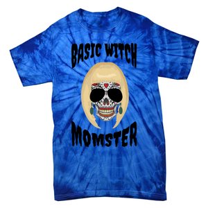 Basic Witch Momster Sugar Skull Blonde Mom Funny Mother Gift Tie-Dye T-Shirt