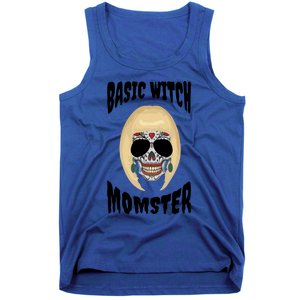 Basic Witch Momster Sugar Skull Blonde Mom Funny Mother Gift Tank Top