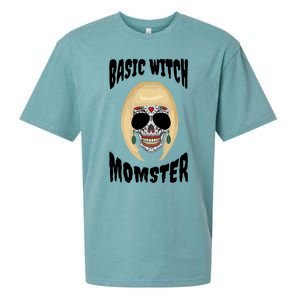 Basic Witch Momster Sugar Skull Blonde Mom Funny Mother Gift Sueded Cloud Jersey T-Shirt