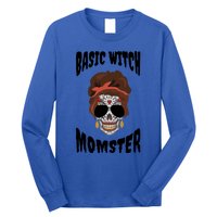 Basic Witch Momster Sugar Skull Brunette Mom Funny Mother Cool Gift Long Sleeve Shirt