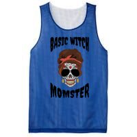 Basic Witch Momster Sugar Skull Brunette Mom Funny Mother Cool Gift Mesh Reversible Basketball Jersey Tank