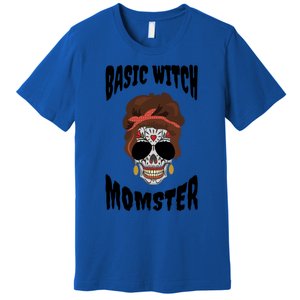 Basic Witch Momster Sugar Skull Brunette Mom Funny Mother Cool Gift Premium T-Shirt