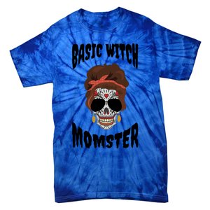 Basic Witch Momster Sugar Skull Brunette Mom Funny Mother Cool Gift Tie-Dye T-Shirt