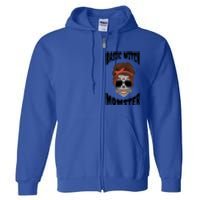 Basic Witch Momster Sugar Skull Brunette Mom Funny Mother Cool Gift Full Zip Hoodie