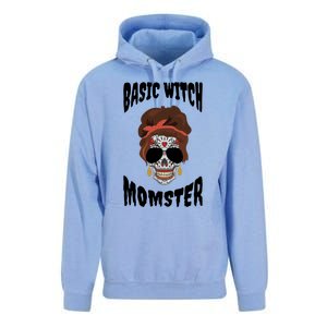 Basic Witch Momster Sugar Skull Brunette Mom Funny Mother Cool Gift Unisex Surf Hoodie