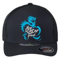 Be Water My Friend Water Dragon Flexfit Unipanel Trucker Cap