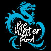 Be Water My Friend Water Dragon Flexfit Unipanel Trucker Cap