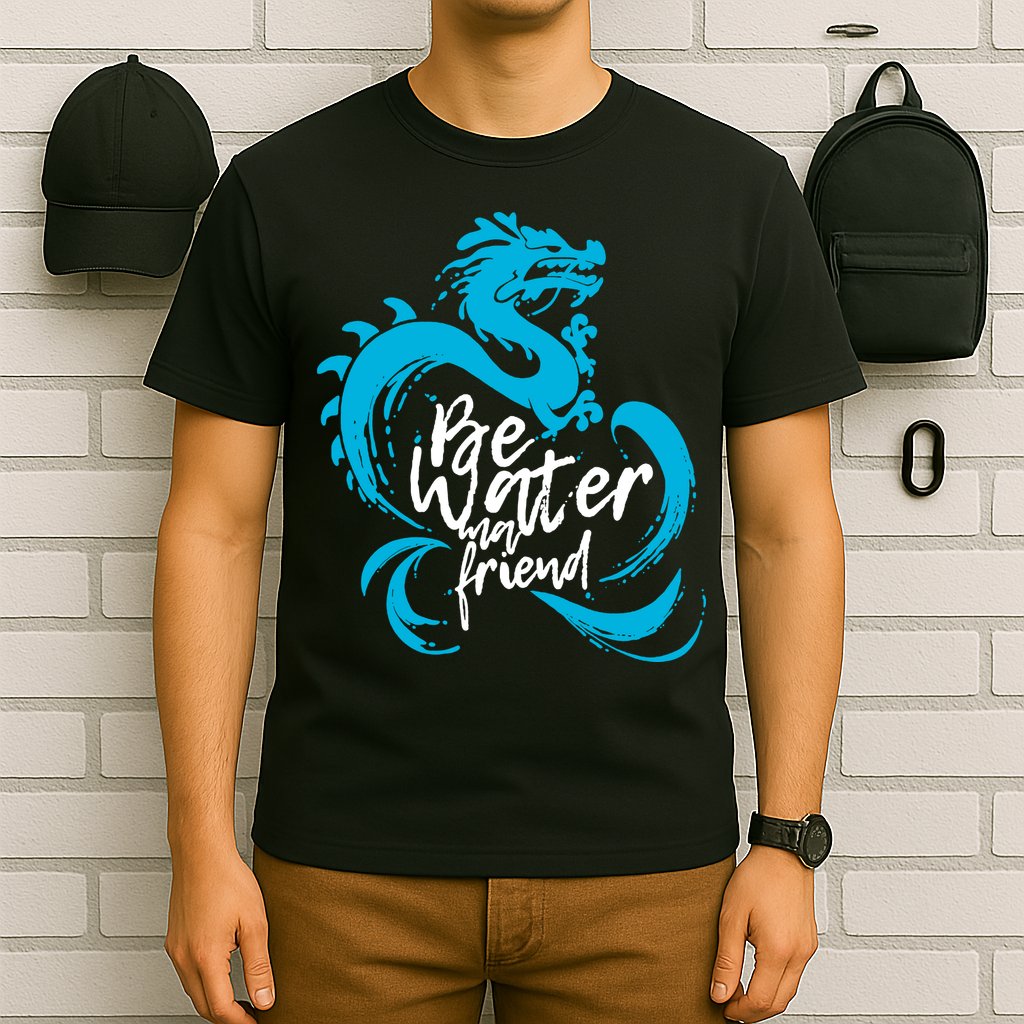 Be Water My Friend Water Dragon T-Shirt