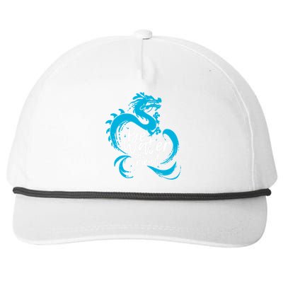 Be Water My Friend Water Dragon Snapback Five-Panel Rope Hat