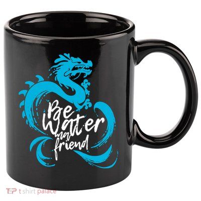 Be Water My Friend Water Dragon 11oz C Handle Ceramic Mug
