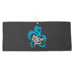 Be Water My Friend Water Dragon Large Microfiber Waffle Golf Towel